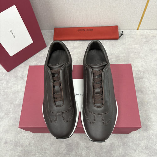 John Lobb Calfskin Casual Sneakers Comfortable Versatile