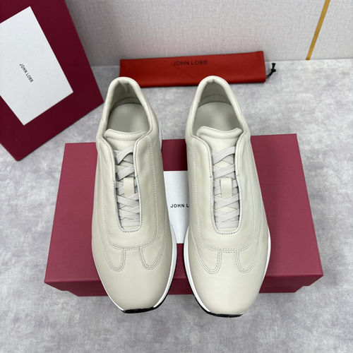 John Lobb Calfskin Casual Sneakers Comfortable Versatile