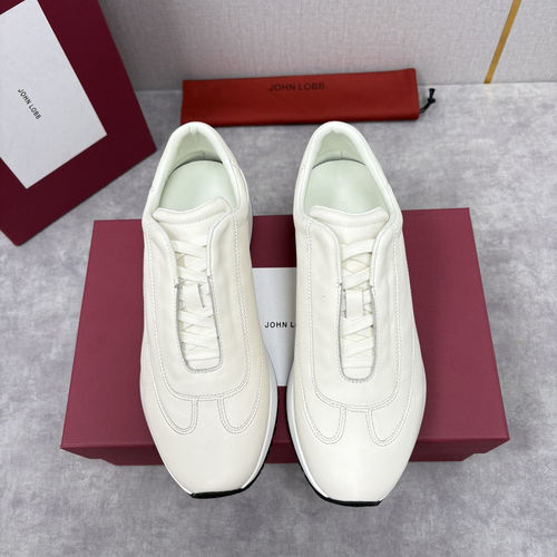 John Lobb Calfskin Casual Sneakers Comfortable Versatile