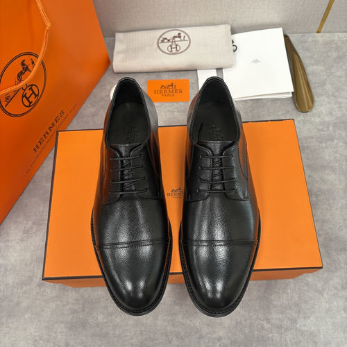 Hermes Three-piece Oxford Shoes Leather Sole