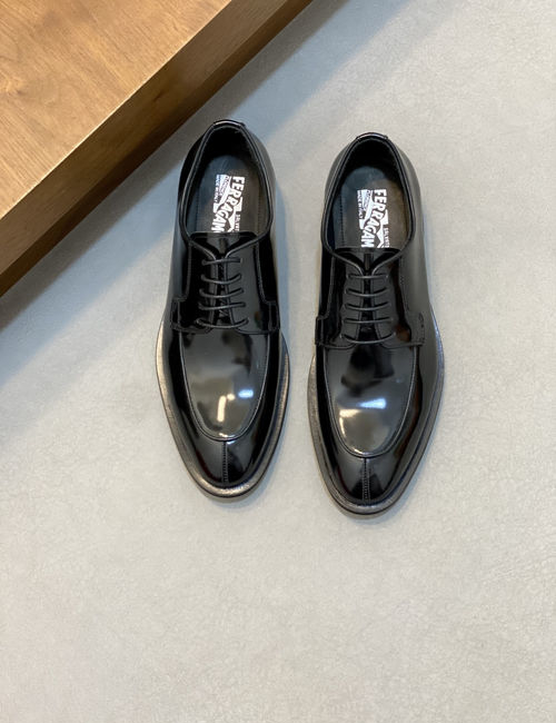 Ferragamo Handcrafted Leather Business Shoes