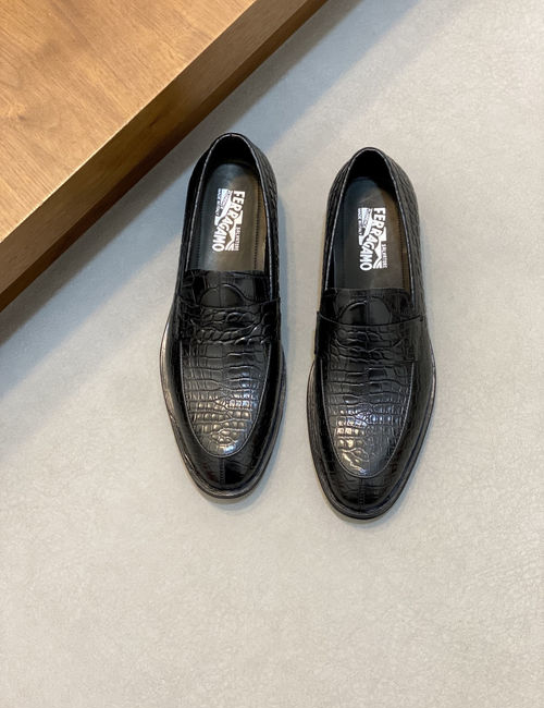 Ferragamo Handcrafted Leather Business Shoes
