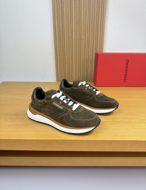Ferragamo Casual Sneakers With Logo Accent
