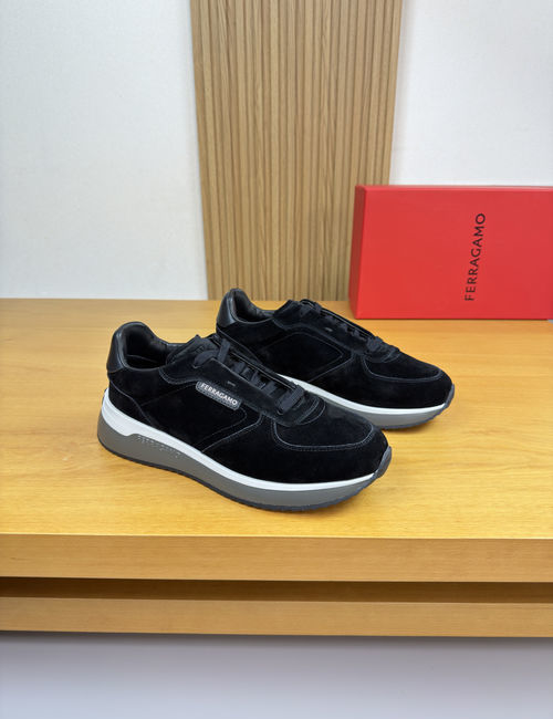 Ferragamo Casual Sneakers With Logo Accent