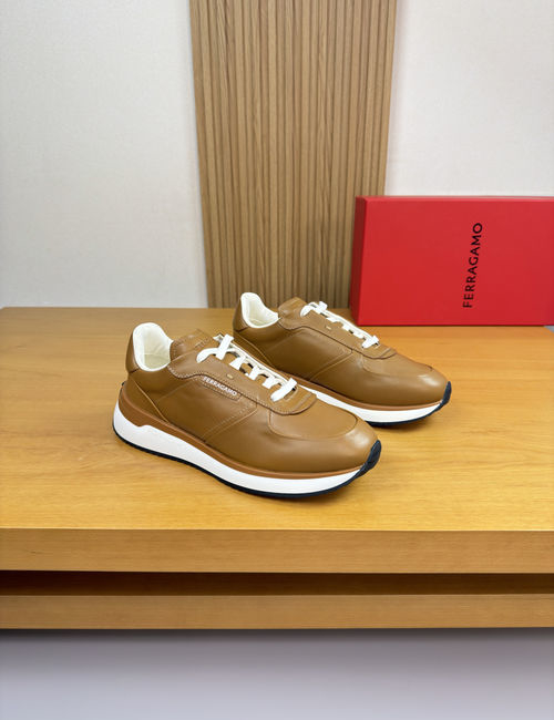 Ferragamo Casual Sneakers With Nappa Cowhide Upper