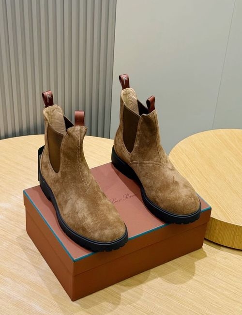 Loro Piana LP Chelsea Ankle Boots Suede Upper