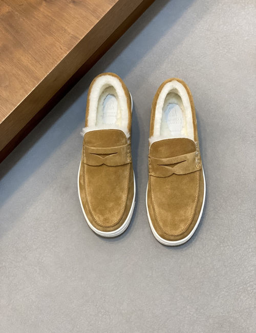 Brunello Cucinelli BC Suede Upper Rubber Sole Shoes