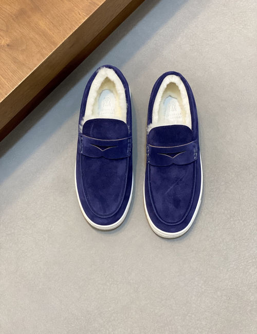 Brunello Cucinelli BC Suede Upper Rubber Sole Shoes