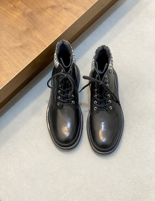 Christian Dior CD Handmade Full-grain Leather Ankle Boots
