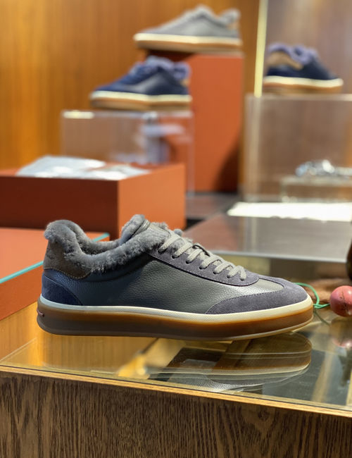 Loro Piana LP Tennis Walk Suede Casual Sneakers