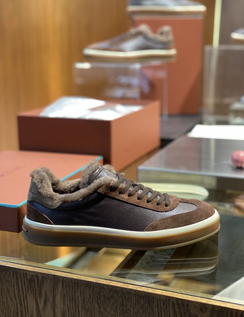 Loro Piana LP Tennis Walk Suede Casual Sneakers
