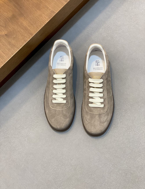 Brunello Cucinelli BC Suede Casual Shoes With Rubber Sole
