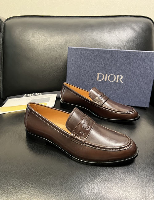 Christian Dior CD Premium Leather Dress Shoes Comfortable Sole