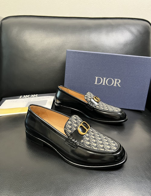 Christian Dior CD Premium Leather Dress Shoes Comfortable Sole