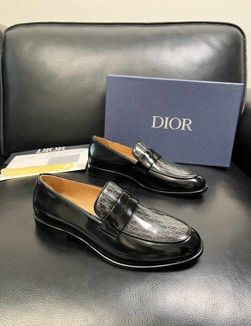 Christian Dior CD Premium Leather Dress Shoes Comfortable Sole