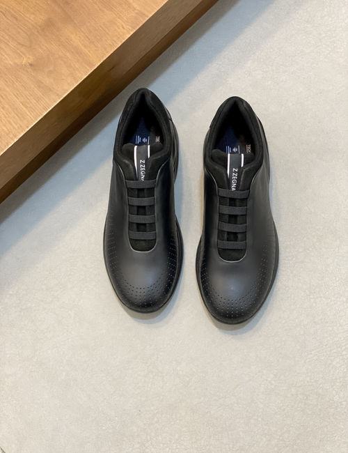 Zegna Low-top Leather Casual Slip-on Sneakers