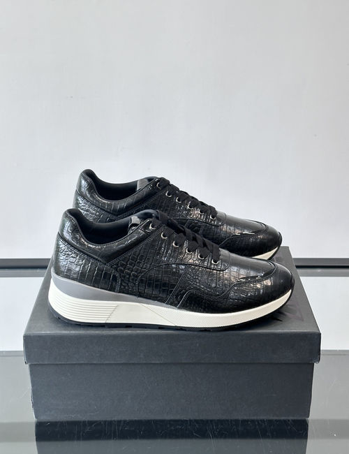 Zegna Classic Stitched Cowhide Casual Sneakers