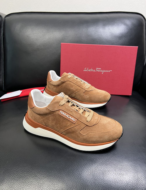 Ferragamo Premium Cowhide Leather Comfortable Shoes