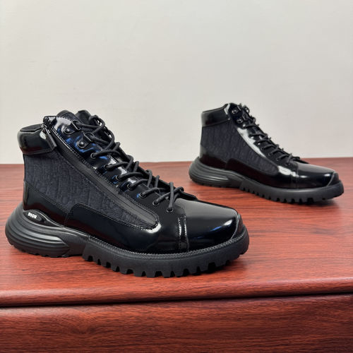 Christian Dior CD Combat Ankle Boots With Oblique Print