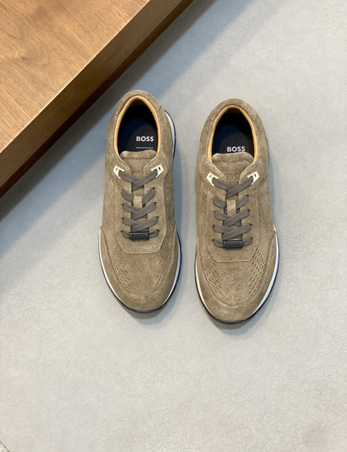 Hugo Boss Suede Leather Low-top Casual Sneakers