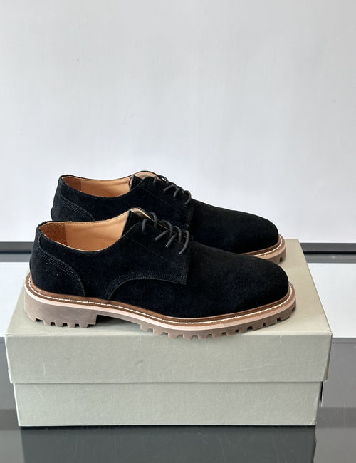 Brunello Cucinelli BC Suede Leather Thick-sole Derby Shoes