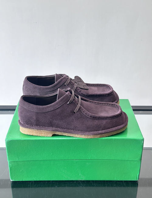 Bottega Veneta BV Suede Derby Shoes Rubber Sole