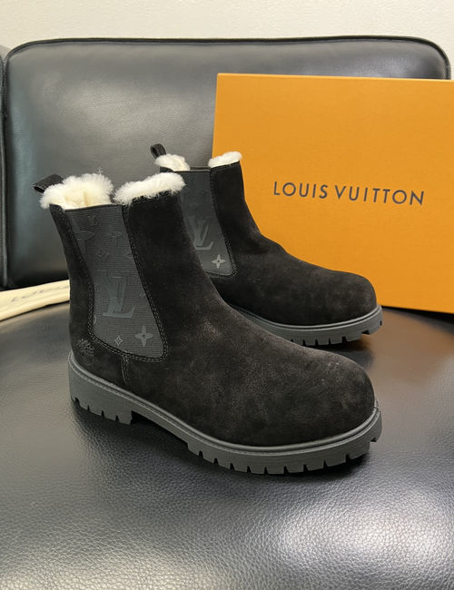Louis Vuitton LV High-top Boots With Stitched Color Details