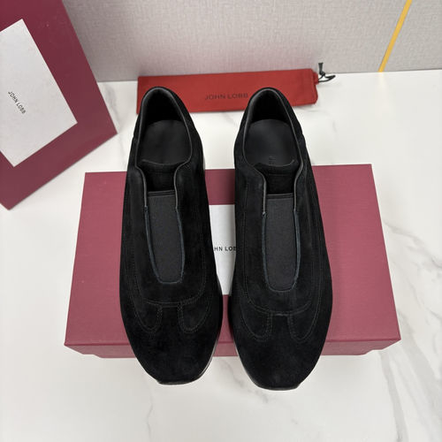 John Lobb Pace Suede Slip On Casual Sneakers