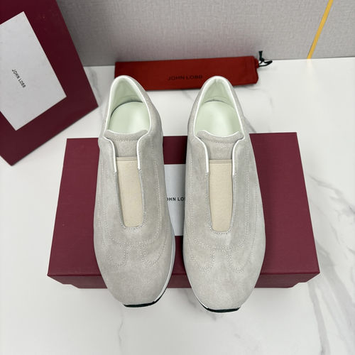 John Lobb Pace Suede Slip On Casual Sneakers