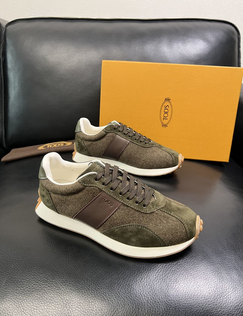 Tods Premium Leather Fabric Sneakers