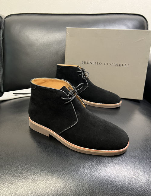 Brunello Cucinelli BC High-top Boots In Stitched Leather