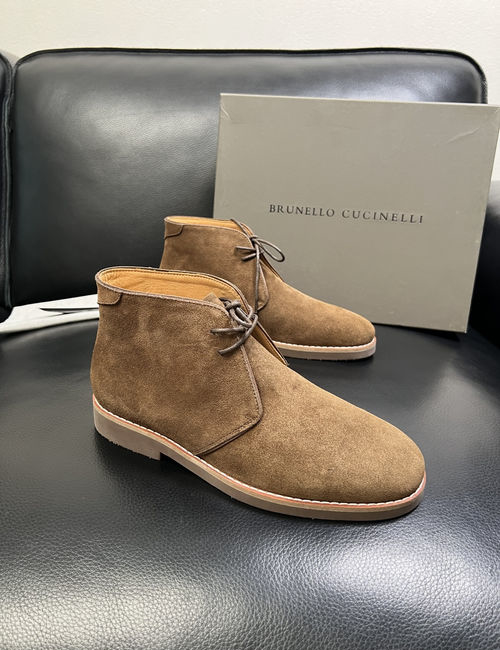 Brunello Cucinelli BC High-top Boots In Stitched Leather