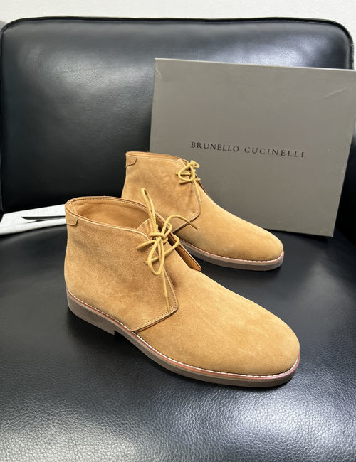 Brunello Cucinelli BC High-top Boots In Stitched Leather