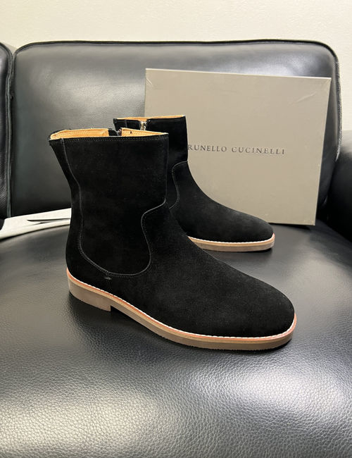 Brunello Cucinelli BC High-top Boots In Stitched Leather