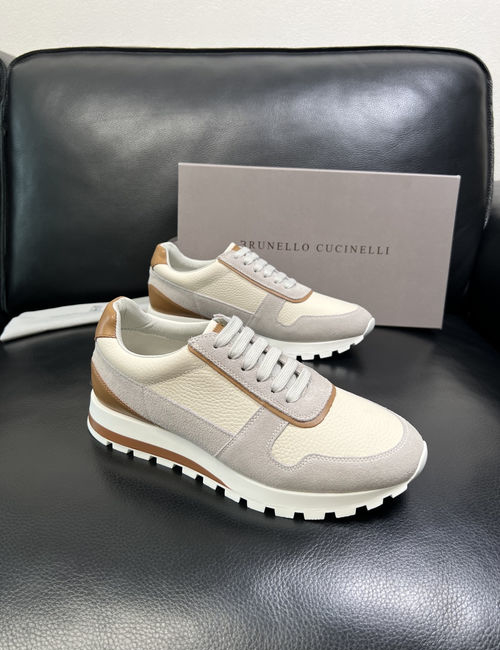 Brunello Cucinelli BC Premium Leather Casual Shoes Comfortable Sole