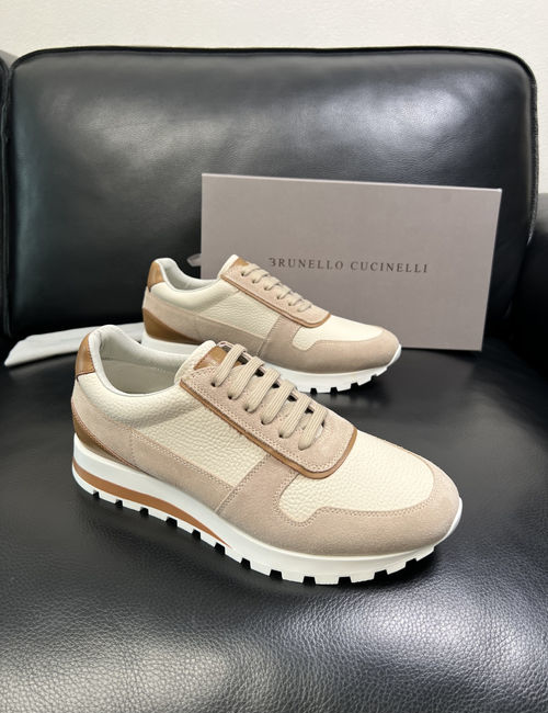 Brunello Cucinelli BC Premium Leather Casual Shoes Comfortable Sole