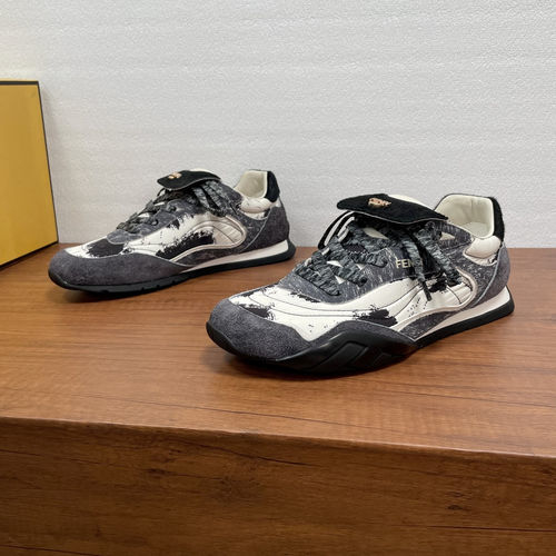 Fendi Wave Pulse Low-top Lace-up Sneakers
