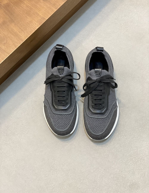 Brionia Knit Sneakers Cashmere Wool EVA Sole Leather Trim
