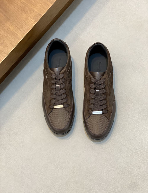 Zegna Triple Stitch Low-top Casual Sneakers