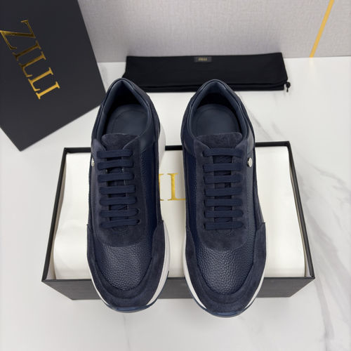 Zilli Premium Leather Casual Sneakers