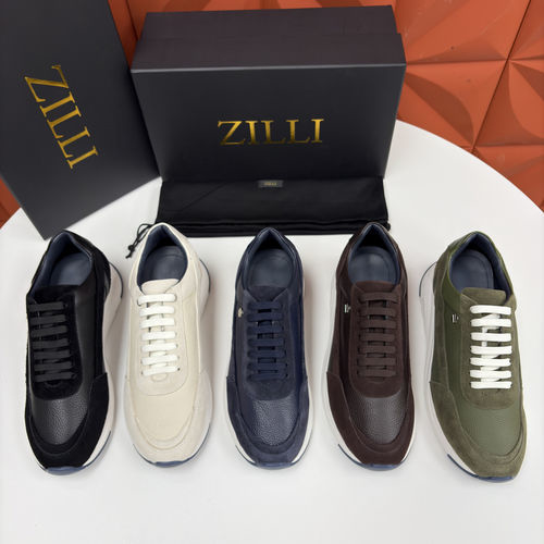 Zilli Premium Leather Casual Sneakers