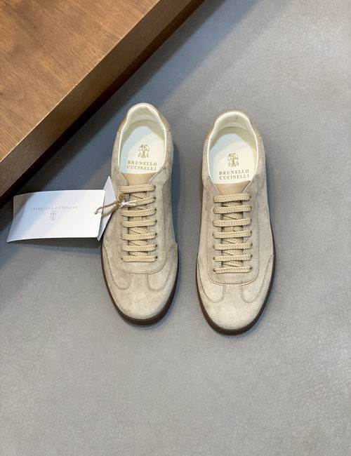 Brunello Cucinelli BC Calfskin Lace-up Casual Sneakers