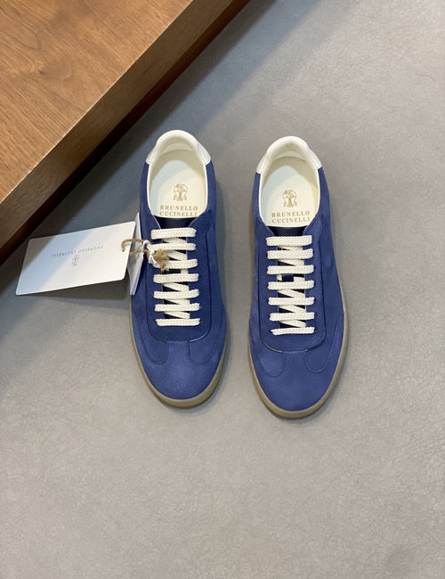 Brunello Cucinelli BC Calfskin Lace-up Casual Sneakers