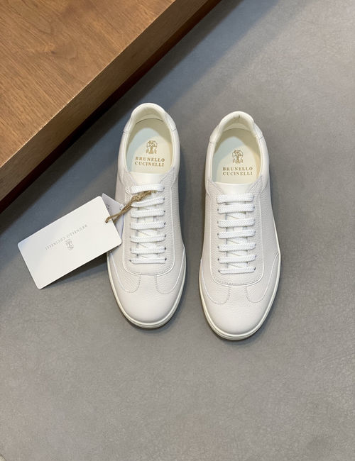 Brunello Cucinelli BC Calfskin Lace-up Casual Sneakers