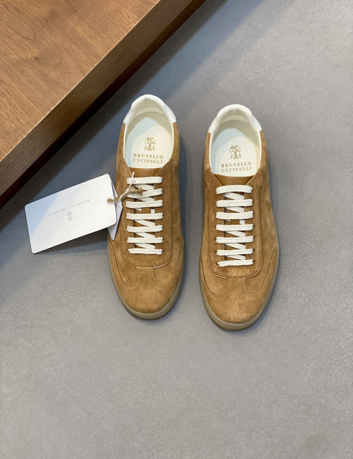 Brunello Cucinelli BC Calfskin Lace-up Casual Sneakers