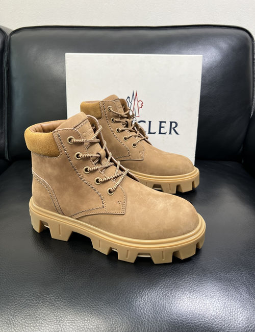 Moncler Cowhide Leather High-top Casual Boots