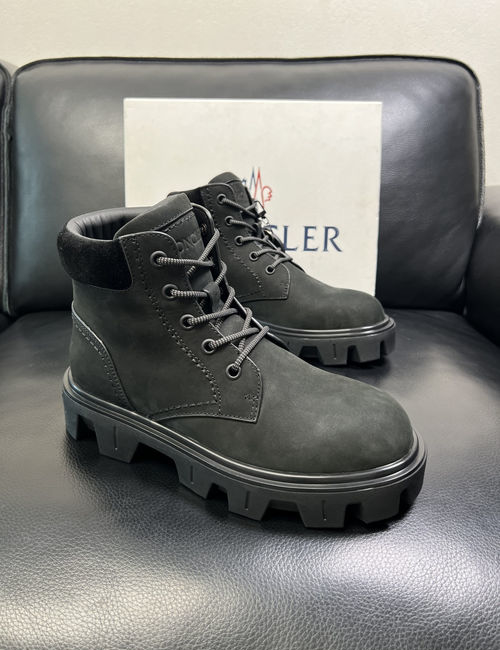 Moncler Cowhide Leather High-top Casual Boots