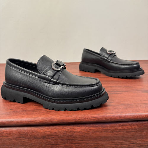 Ferragamo Saddle Loafers With Gancini Decoration