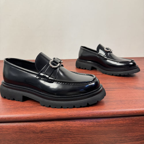 Ferragamo Saddle Loafers With Gancini Decoration