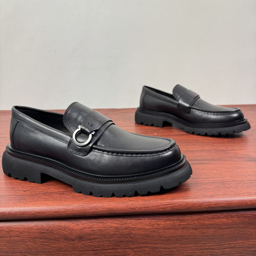 Ferragamo Saddle Loafers With Gancini Decoration
